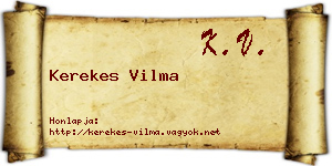 Kerekes Vilma névjegykártya